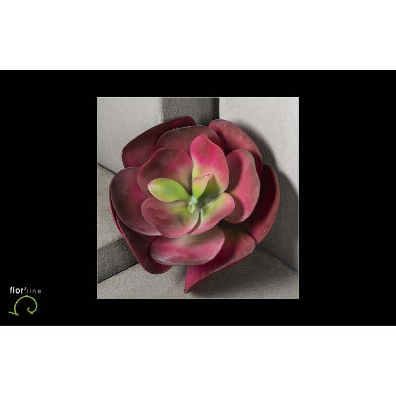 Fleur de kalanchoe artificielle - décoration d'intérieur - H.33 cm bordeau - P1