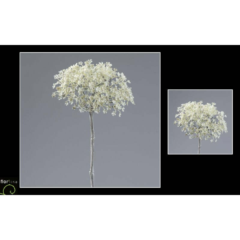 Branche artificielle de Sedum - Collection Pastel vanille hauteur 62 cm - NO2