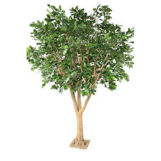 Arbre artificiel forestier Chêne sur platine - décoration d'intérieur - H.360cm