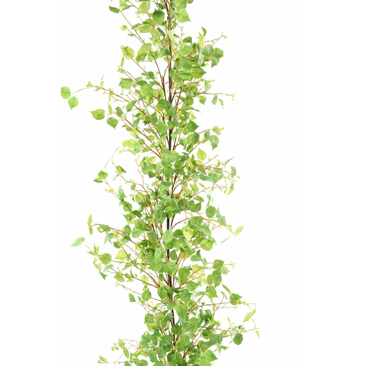 Feuillage artificiel guirlande de bouleau - décoration intérieur - H.210 cm – Vert