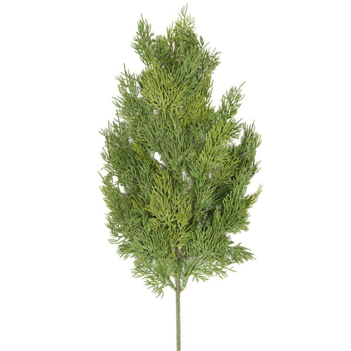 Branche artificielle de Cyprès - feuillage pour extérieur - H.66cm vert D1