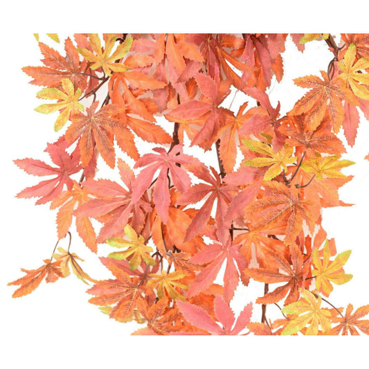 Feuillage artificiel Chute d'Aralia - couleur automne - H.96cm orange - A4