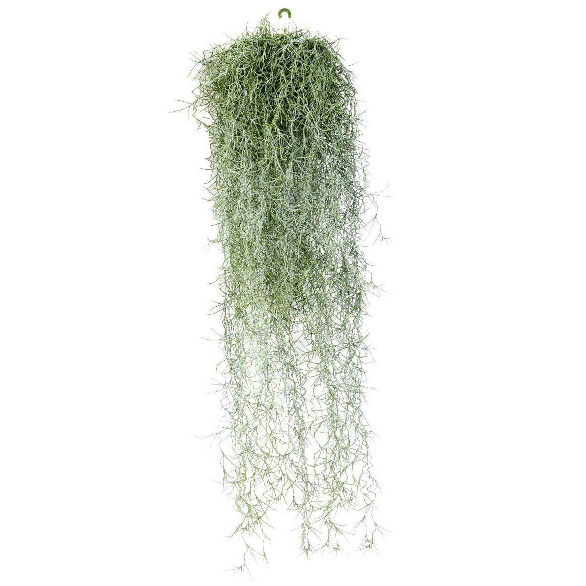 Feuillage artificiel chute de Tillandsia - mousse espagnole - H.60cm vert gris-N1
