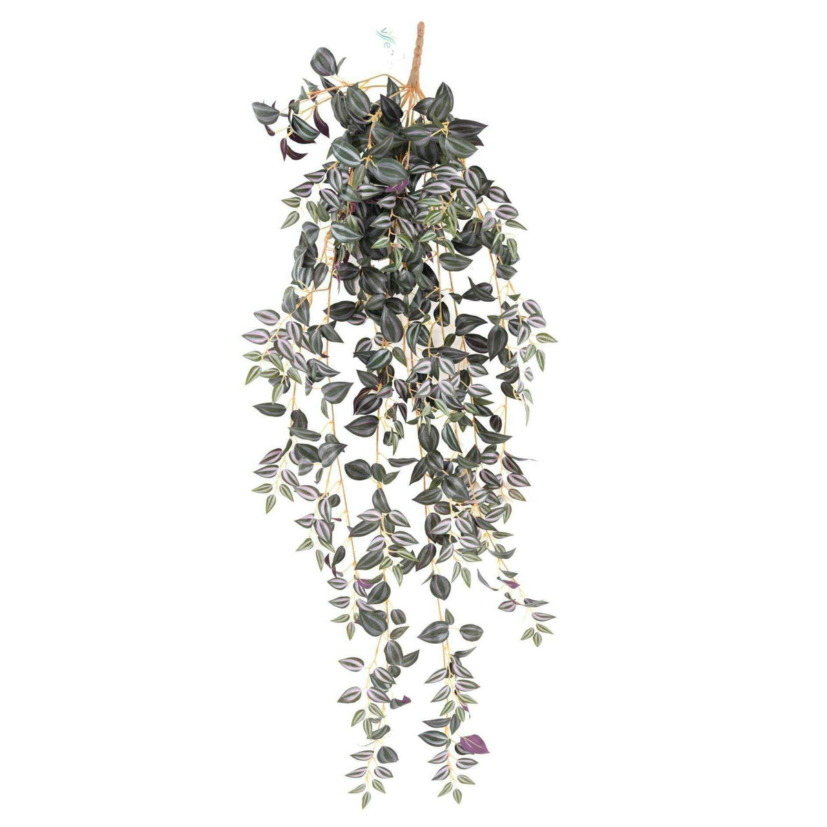Feuillage artificiel chute de Tradescantia - plante d'intérieur - H.110cm vert violet N3