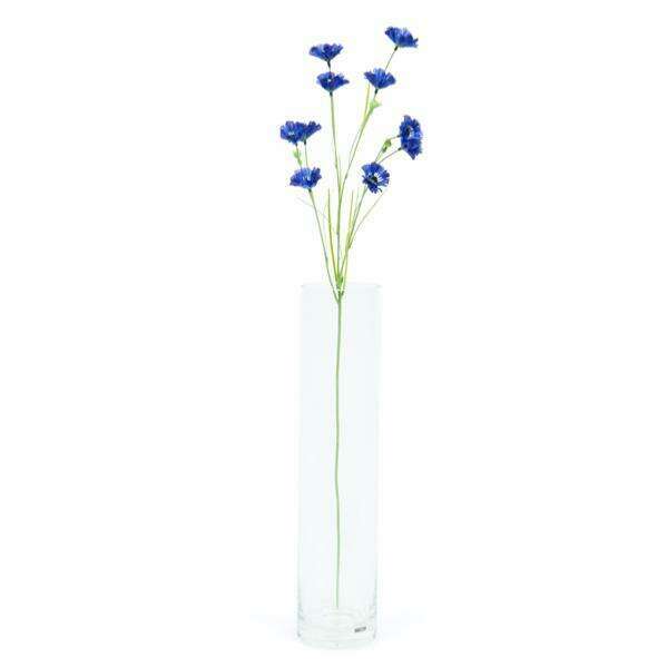 Fleur artificielle bleuet 10 fleurs 3 tiges - composition bouquet - H.75cm bleu-S2