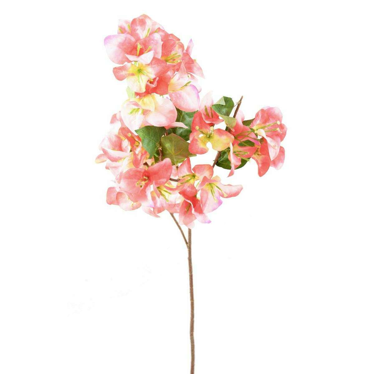 Fleur artificielle branche de bougainvillier - 55 fleurs 5 feuilles - H.70cm rose B3
