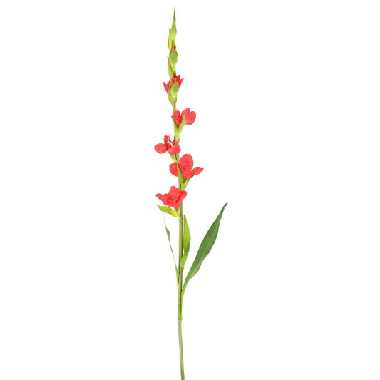 Fleur artificielle Glaïeul - création de bouquet - H.100cm rouge-H1