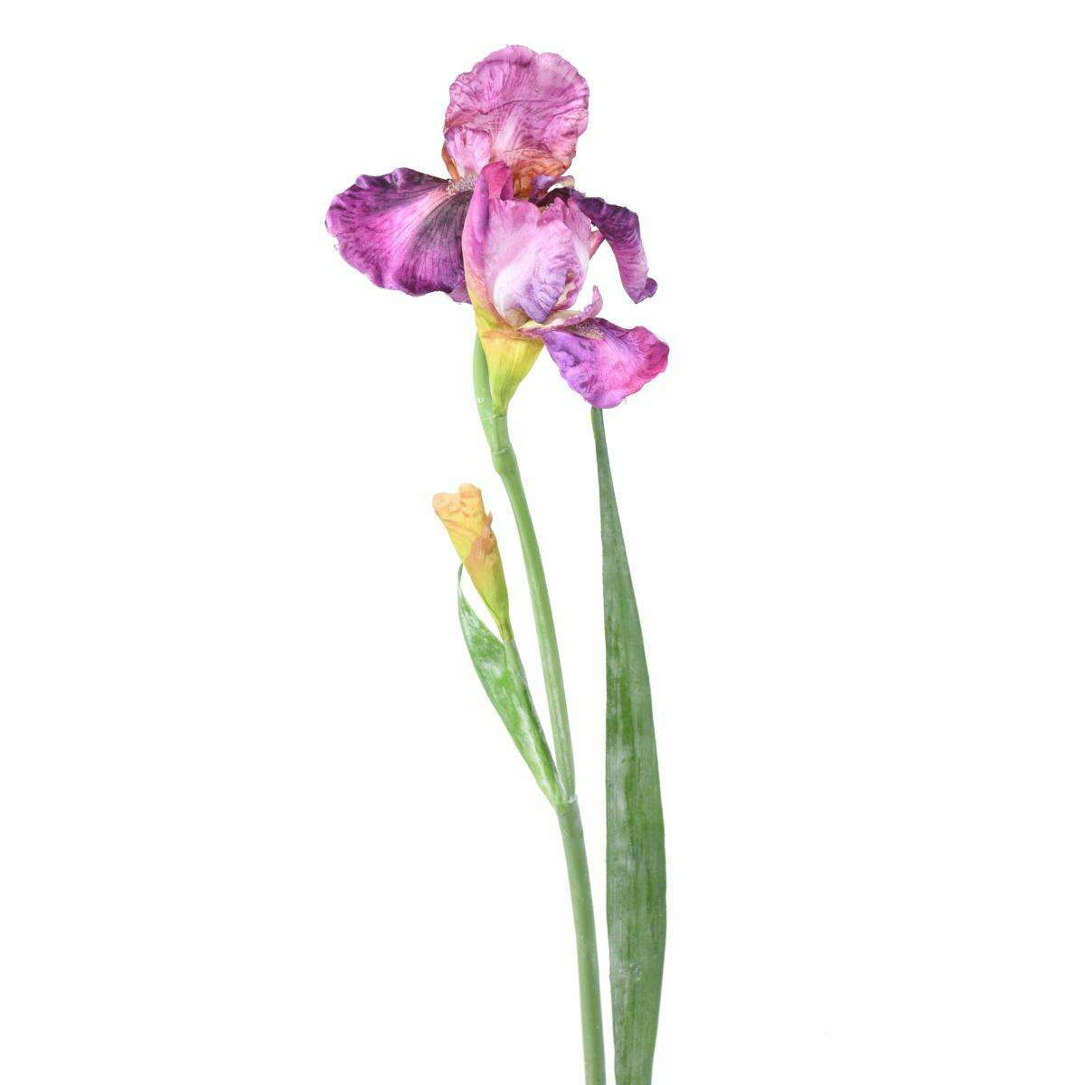 Fleur artificielle iris 2 fleurs - décoration d'intérieur - H.70cm lilas - I2