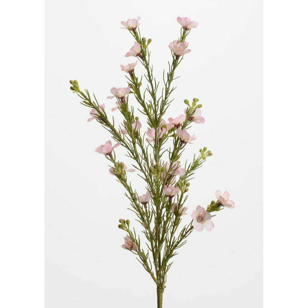 Fleur artificielle Wax - composition bouquet - H.58cm rose-S3
