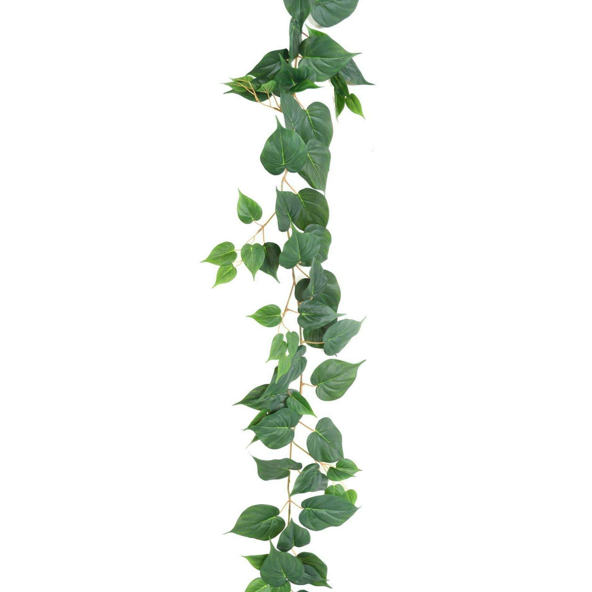 Guirlande artificielle Pothos 114 feuilles - décoration pour intérieur - H.190cm vert - L4