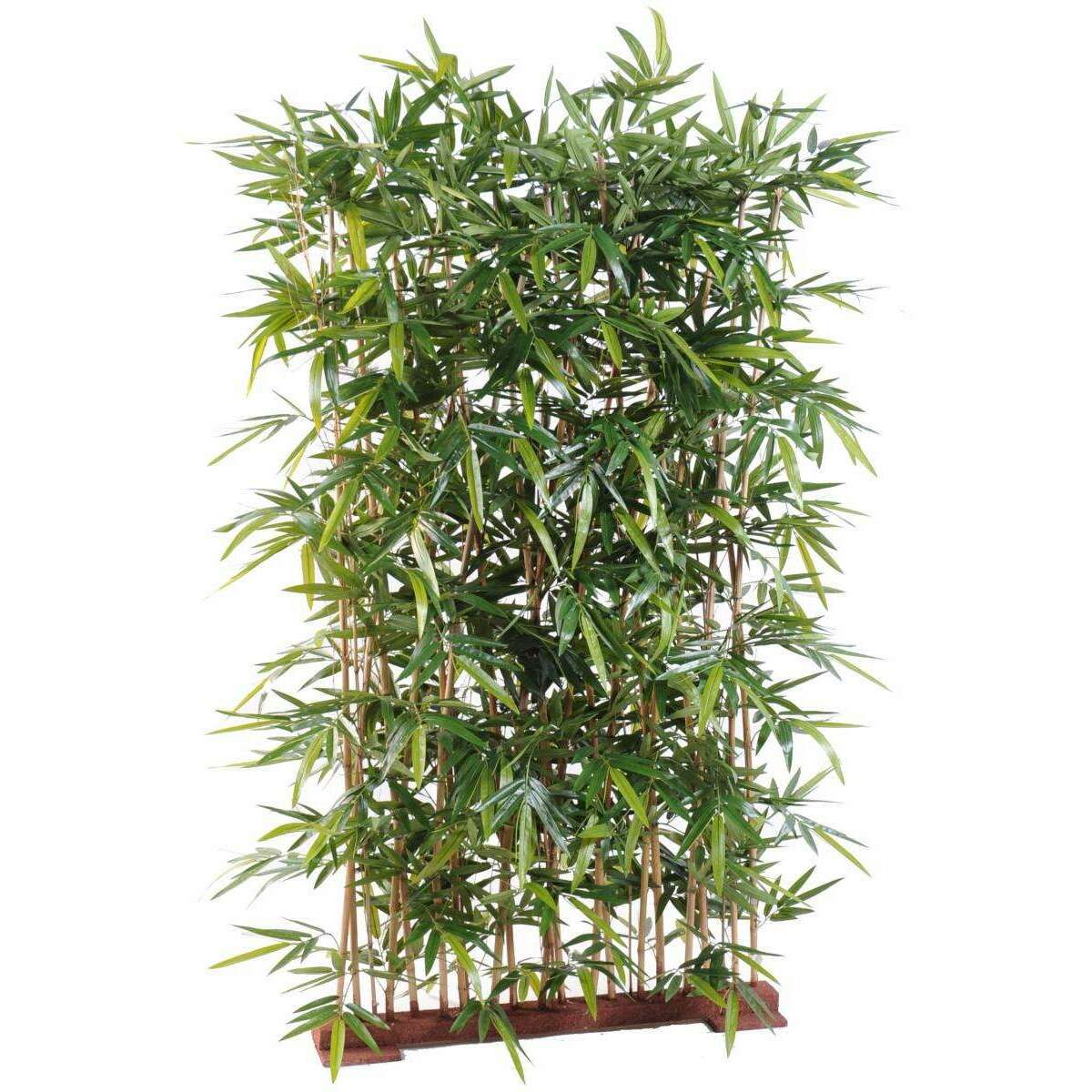 Haie artificielle Bambou New UV résistant - extérieur balcon terrasse - H.185cm socle 95cm