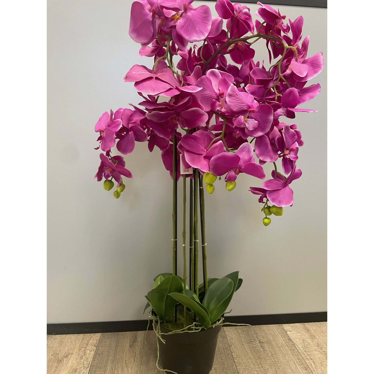 Plante artificielle Orchidée en pot - plante synthétique - H.90cm Fuchsia - S1