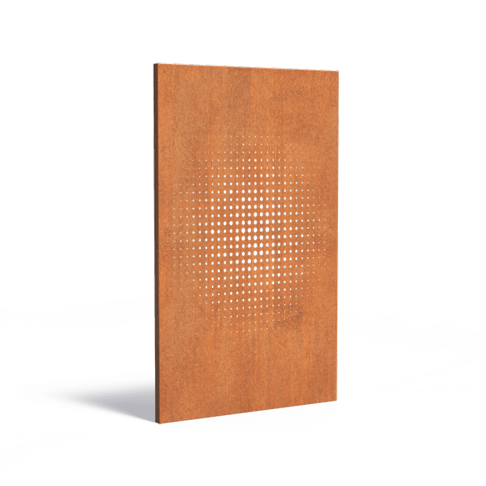 Panneau Acier Corten décors Abstrait 3 - jardin terrasse - H.180x110cm rouille