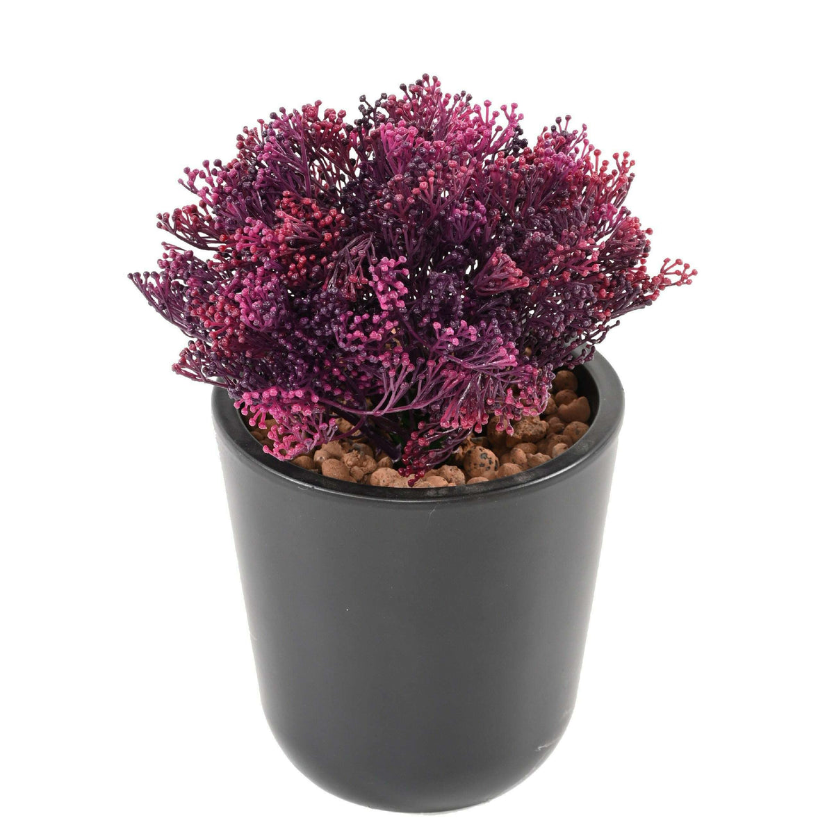 Plante artificielle anti-UV baies en piquet - intérieur extérieur - H.20cm violet - C3