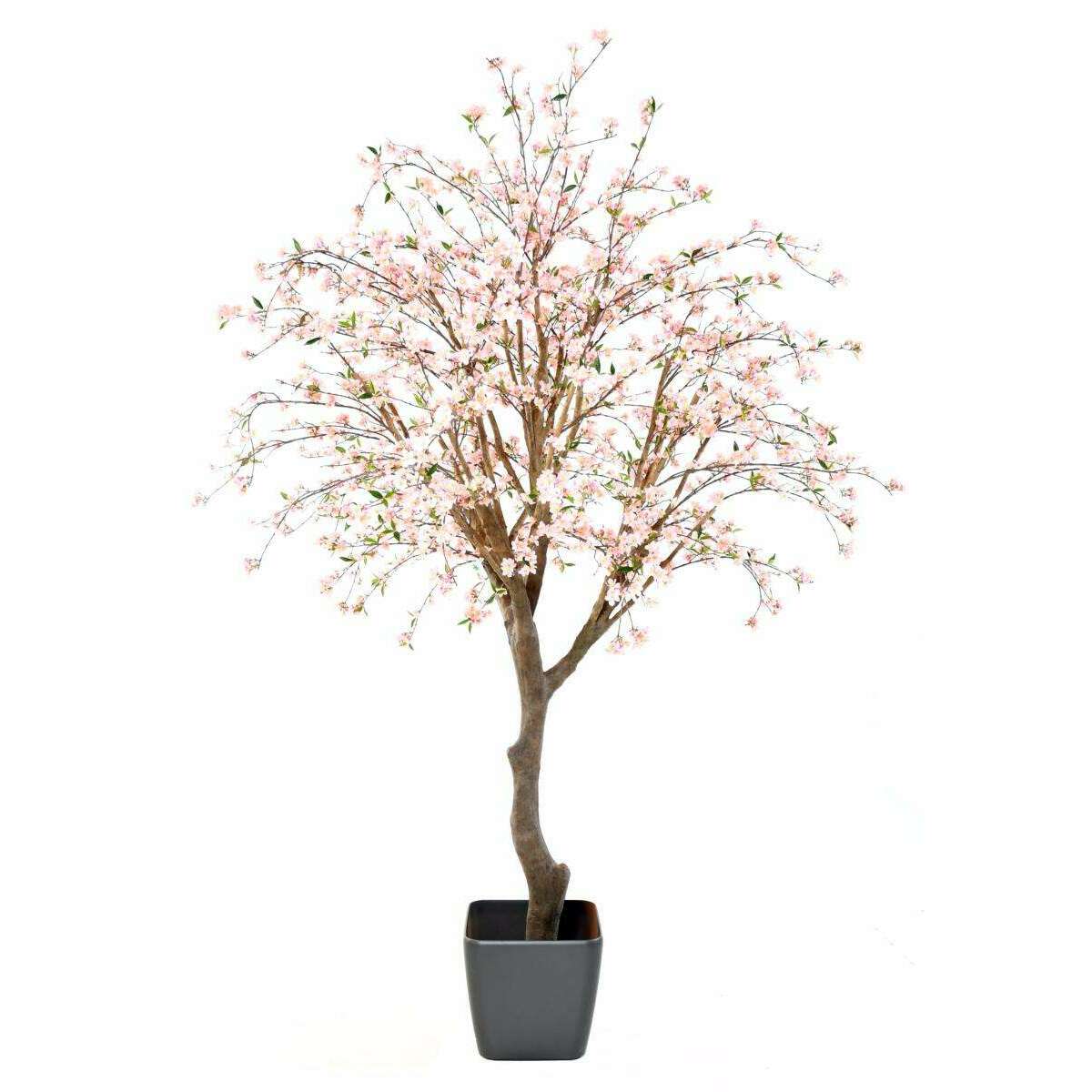 Plante artificielle fleurie Cerisier new large - intérieur - H.280cm rose