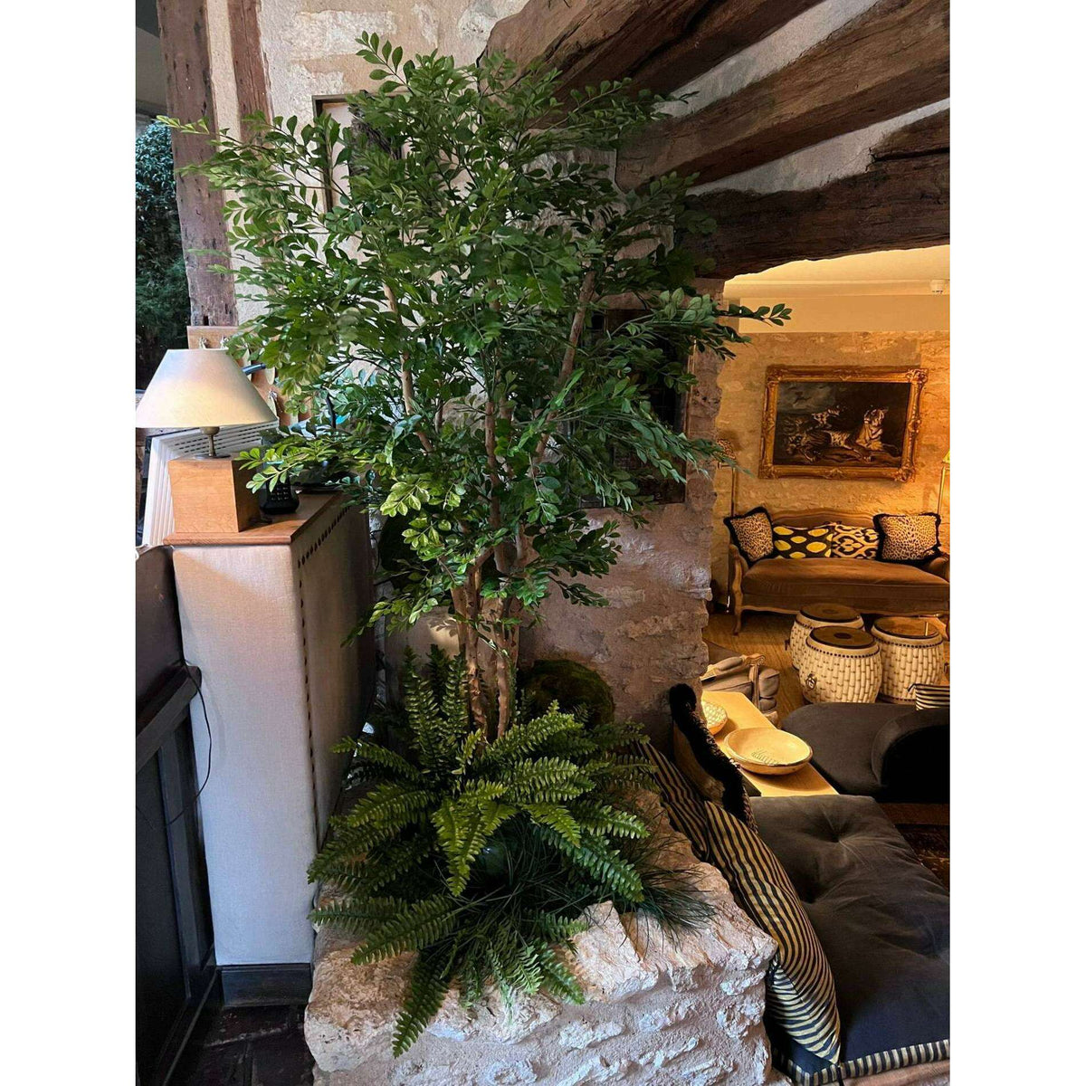 Plante artificielle Fougère Boston en piquet - intérieur - H.56cm Ø.70cm - F4