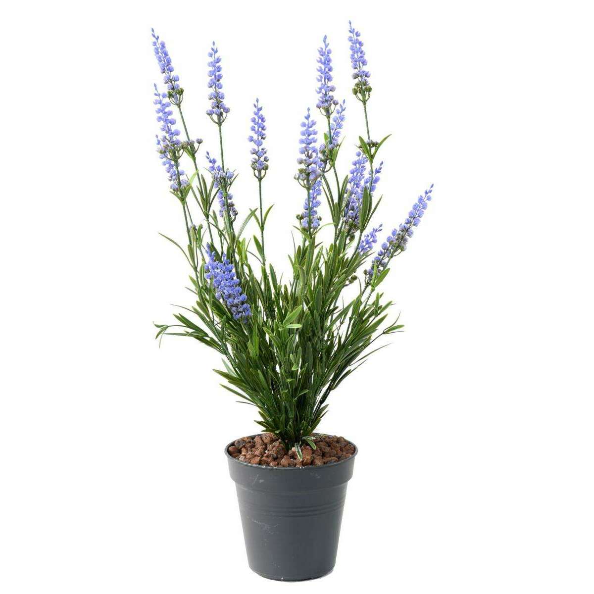 Plante fleurie artificielle Lavande en piquet - intérieur extérieur - H.52cm clair - K1