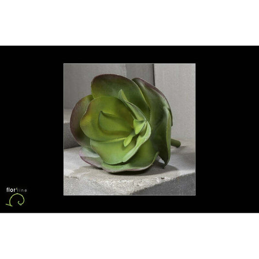 Plante artificielle kalanchoe en piquet - décoration intérieure - H.26 cm gris S4