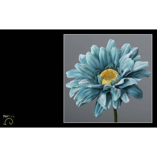 fleur artificielle  tige de gerbera glacier BLEU hauteur 62 cm - NO2