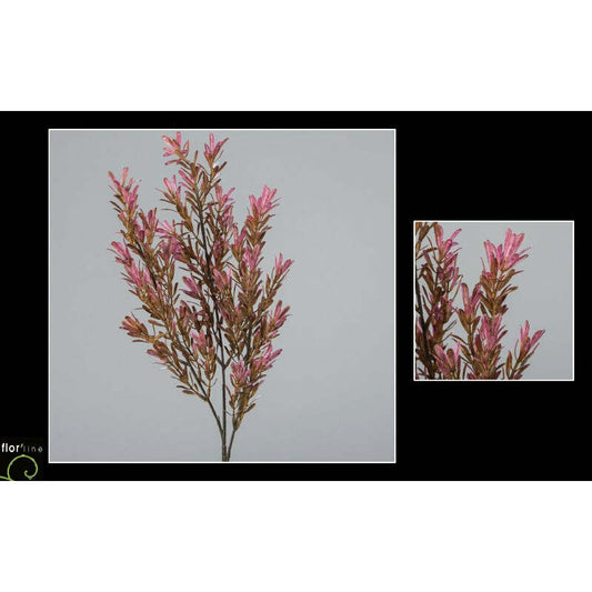 Feuillage artificiel branche de romarin  décoration d'intérieur - H.70 cm bordeaux/rose - Q3