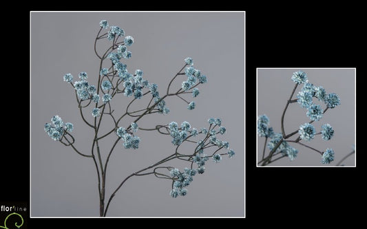 Branche de Gypsophile artificielle vintage bleu - H.60 cm – Charme rétro et légèreté florale