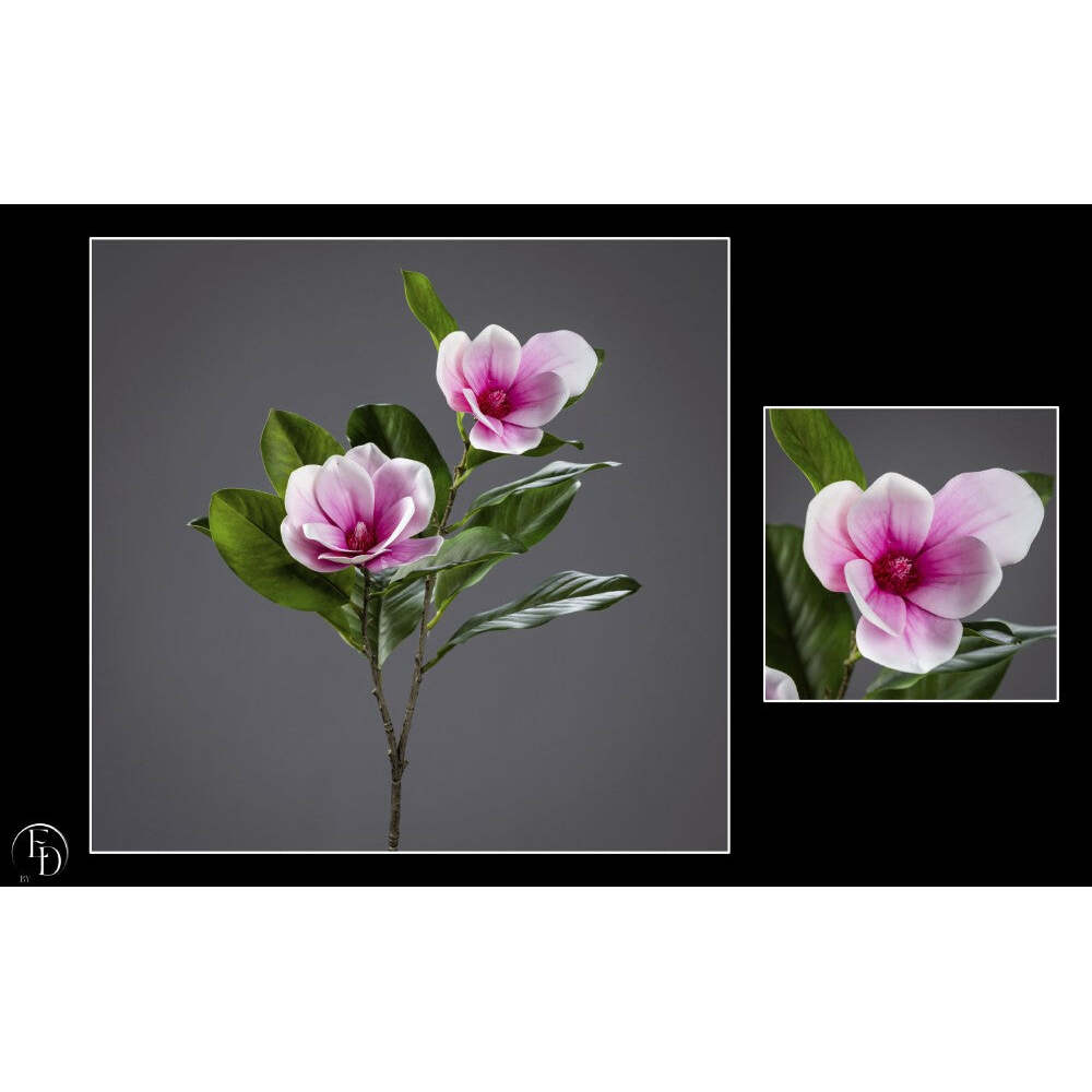 Fleur artificielle tige de magnolia polyfoam - décoration d'intérieur - H. 70 cm  rose Q3