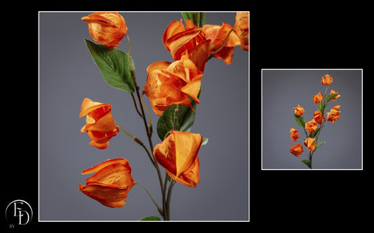Branche de Physalis artificielle orange - H.69 cm – Lanternes décoratives aux couleurs de l’automne
