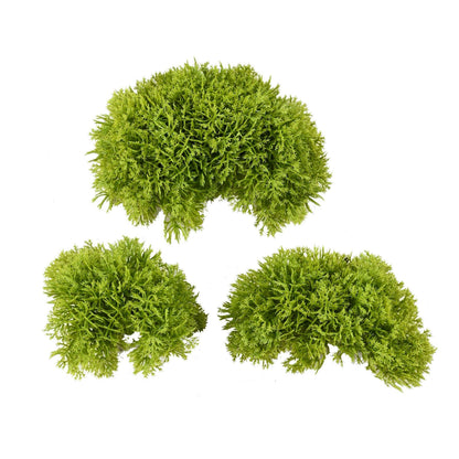 3 Galets de Mousse artificielle - décoration d'intérieur - 9 à 15cm vert clair ETG MEZZA