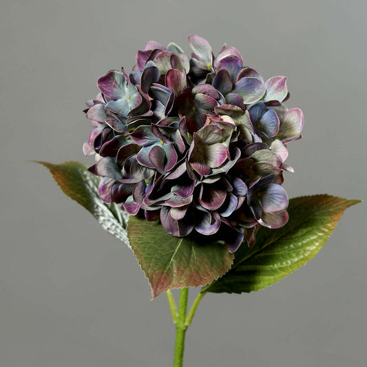 Fleur artificielle Hortensia - création bouquet composition - H.67cm lavande-bleu Q2