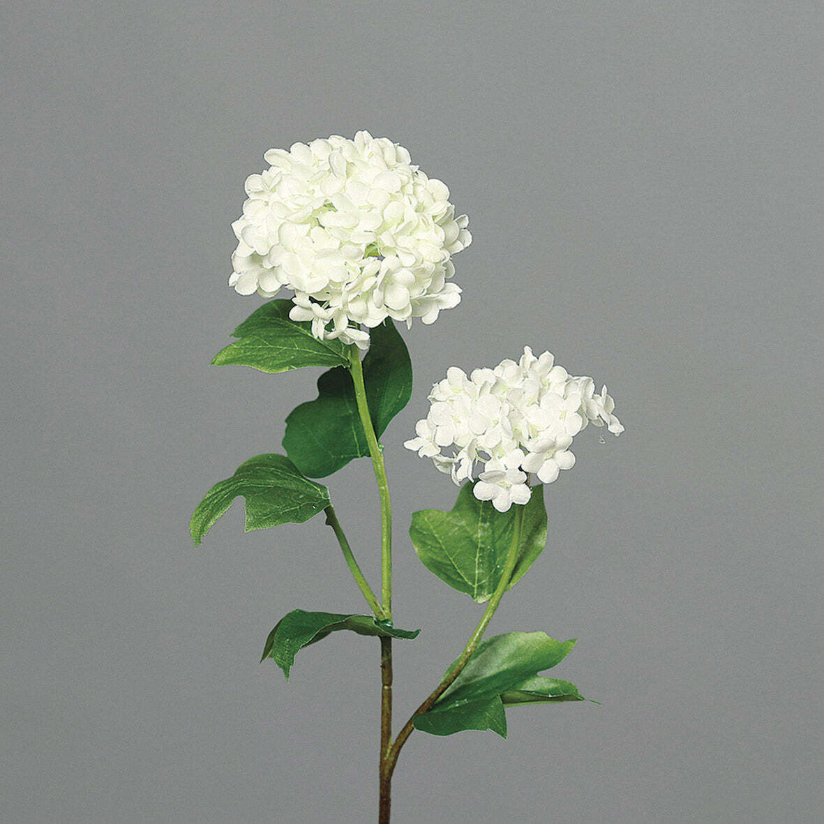 Fleur artificielle Viburnum 2 boules de fleurs - composition bouquet - H.48cm blanc - R3