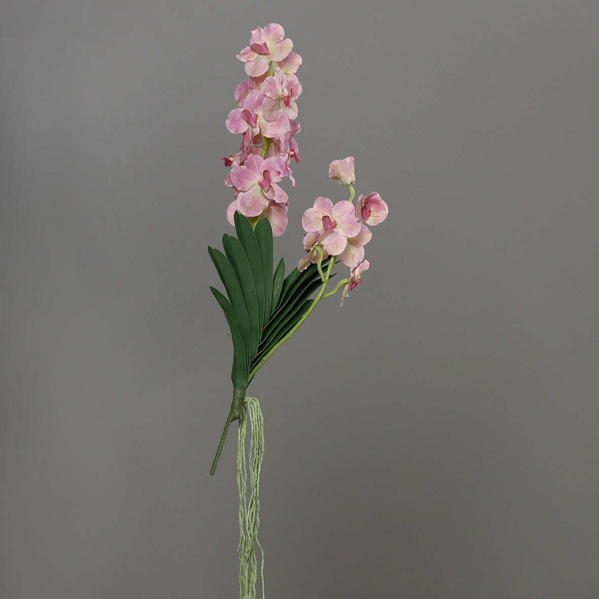 Fleur artificielle Orchidée Vanda feuillage et racines H.80cm blanc-rose - Z3