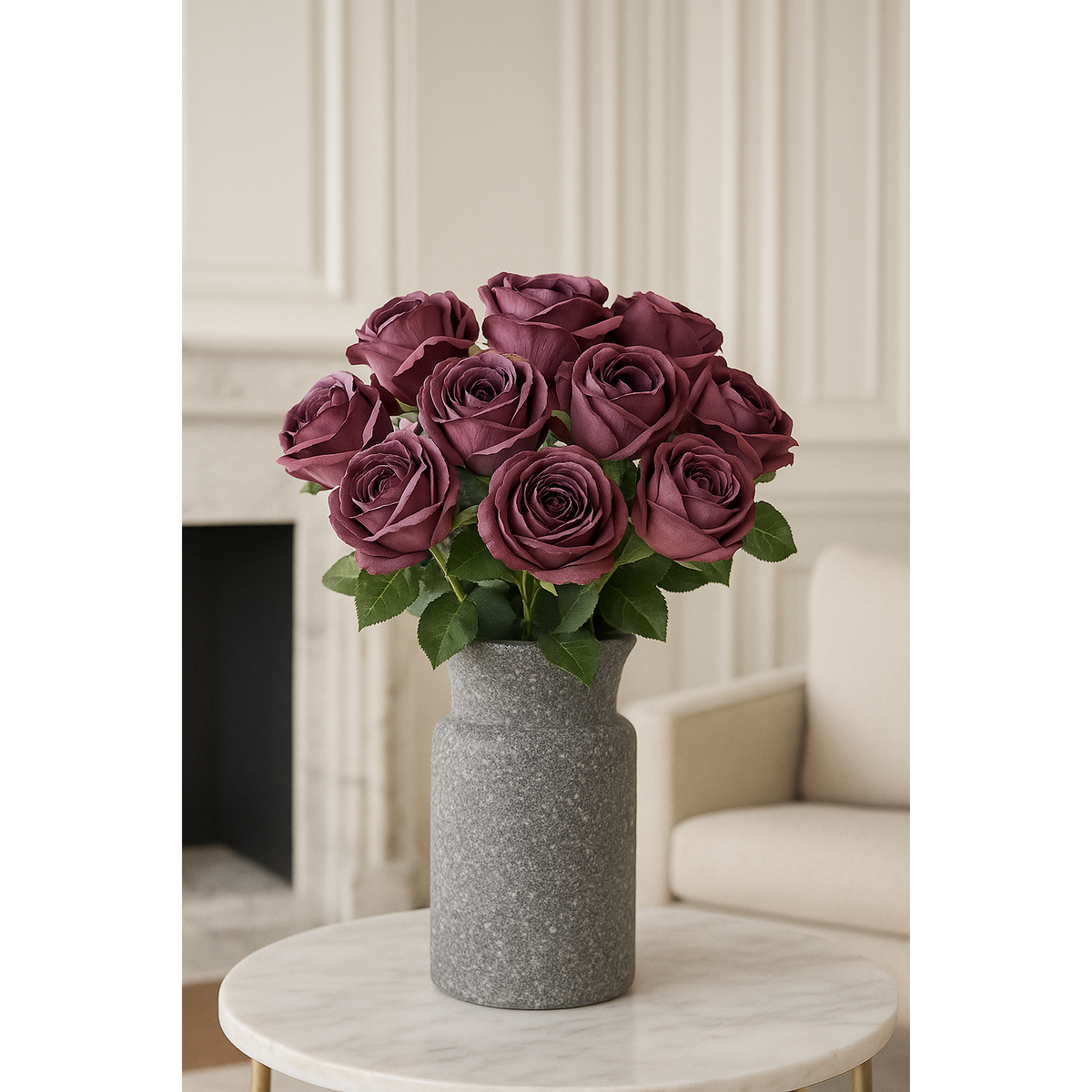 Fleur artificielle rose - composition florale - H.70cm - Lila - R3