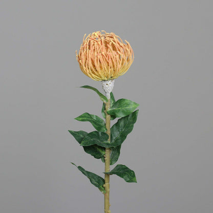 Fleur artificielle tige Protea - composition bouquet - H.75cm - orange/rose R2