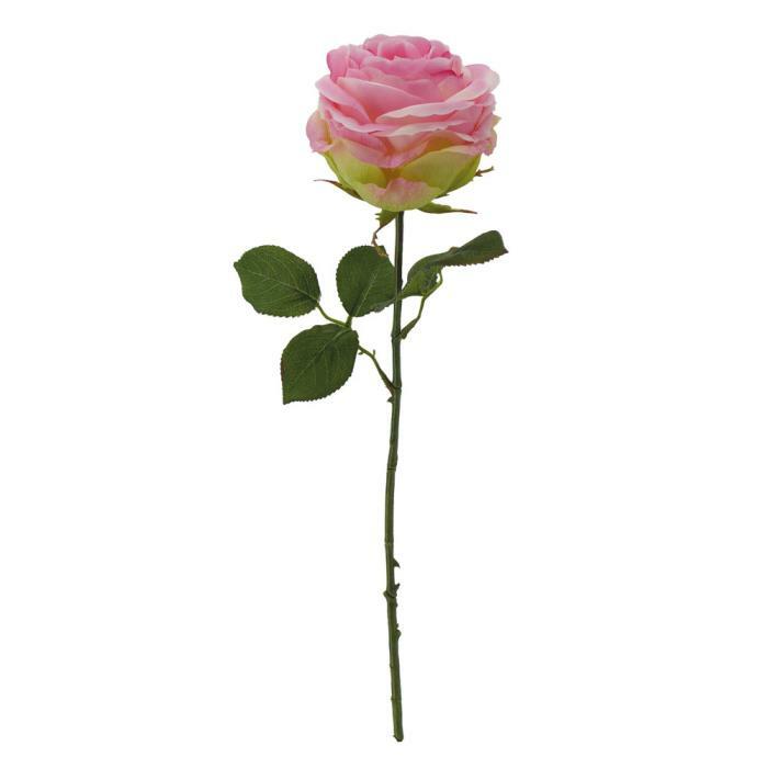 Fleur artificielle Rose - création de bouquet composition - H.68 cm rose - R3