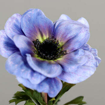 Anémone artificielle 1 fleur - création de bouquet - H.54cm bleue - Q3