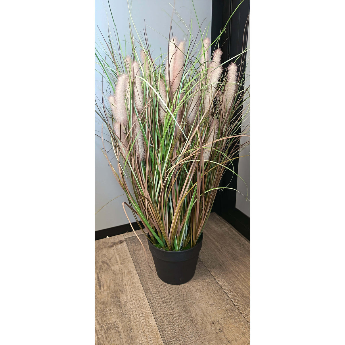 Graminée pennisetum artificielle en pot creme rose - décoration d'intérieur - H.80cm -  depot