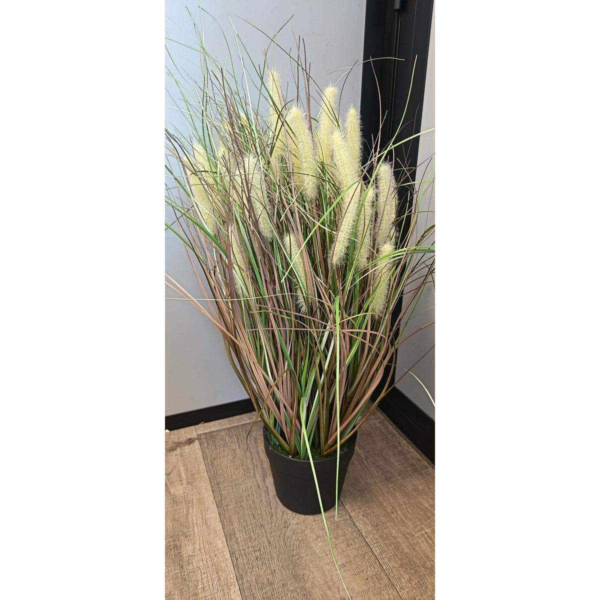 Graminée pennisetum artificielle en pot creme - décoration d'intérieur - H.80cm -  depot