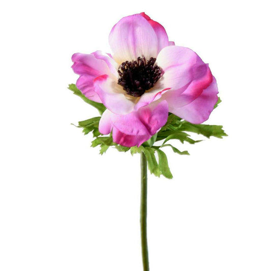 Anémone artificielle fleur coupée - création florale intérieur - H.35cm lilas - B5