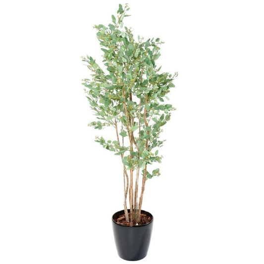 Arbre artificiel Eucalyptus - plante synthétique d'intérieur - H.185cm vert