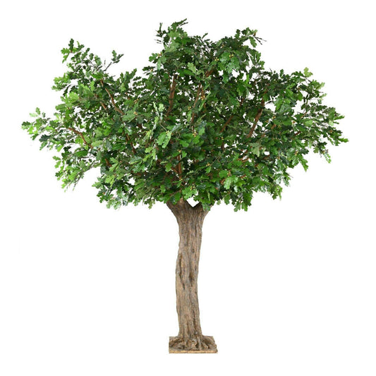 Arbre artificiel forestier Chêne sur platine - décoration d'intérieur - H.370cm