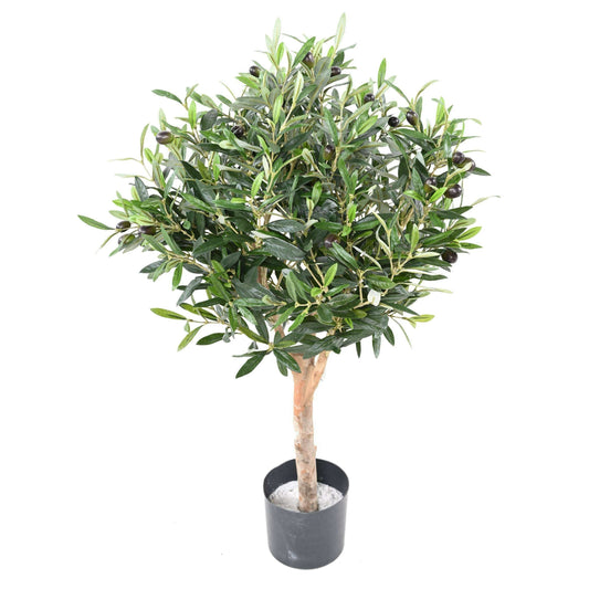 Arbre artificiel Olivier new ball tree - plante pour intérieur - H.90cm vert