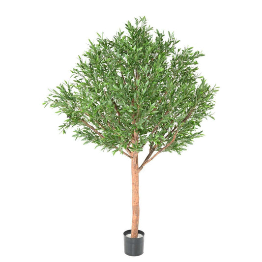 Arbre artificiel Olivier tête large PLAST UV - décoration pour extérieur - H.210cm