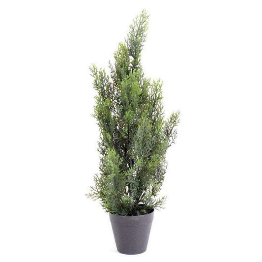 Arbuste artificiel Cyprès mini - intérieur extérieur - H.55cm vert