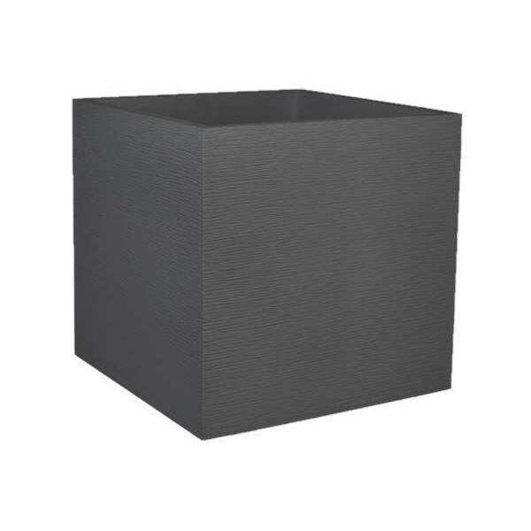 Bac pour fleur carré Graphit - intérieur extérieur - 49.5cm Anthracite EDA PLASTIQUES