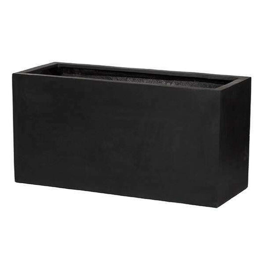 Bac pour fleur jardinière intérieur / extérieur L.150cm - H.70 - Larg.60cm - noir Fiberstone