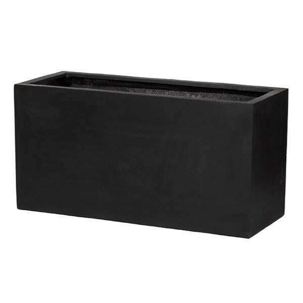 Bac pour fleur jardinière intérieur/extérieur L.80cm noir Fiberstone