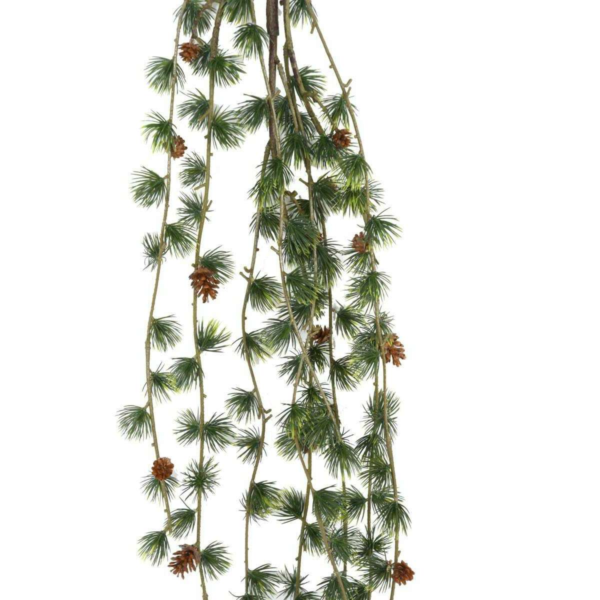 Branche artificielle de pin chute - décoration d'intérieur - H.147cm - chariot noel