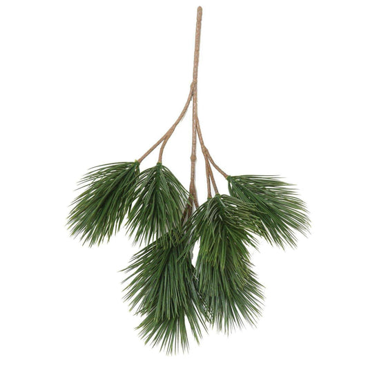 Branche artificielle de pin spray - décoration d'intérieur - H.38cm vert chariot noel