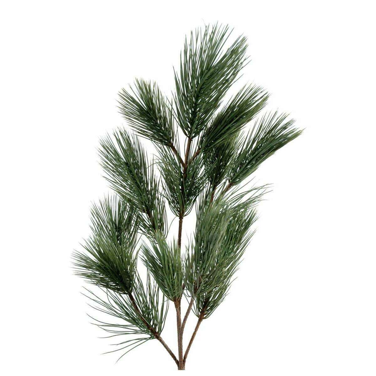 Branche artificielle de pin spray - décoration d'intérieur - H.64cm vert - chariot noel