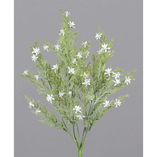 Branche artificielle fleurie – composition florale - H.32cm blanc P2